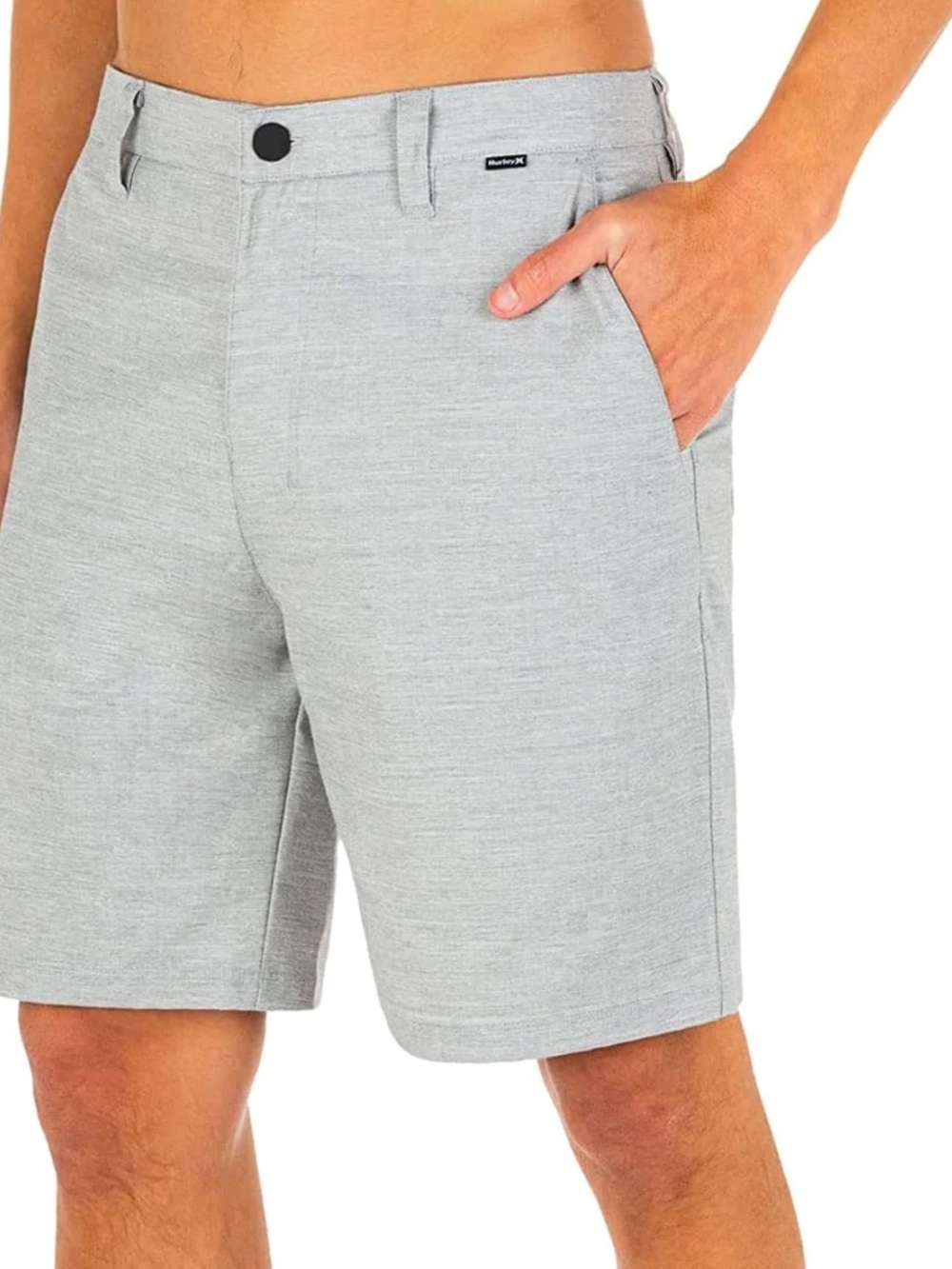 Hurley Men's Dri-FIT Cutback Chino Shorts Wolf Grey heather color 30 new